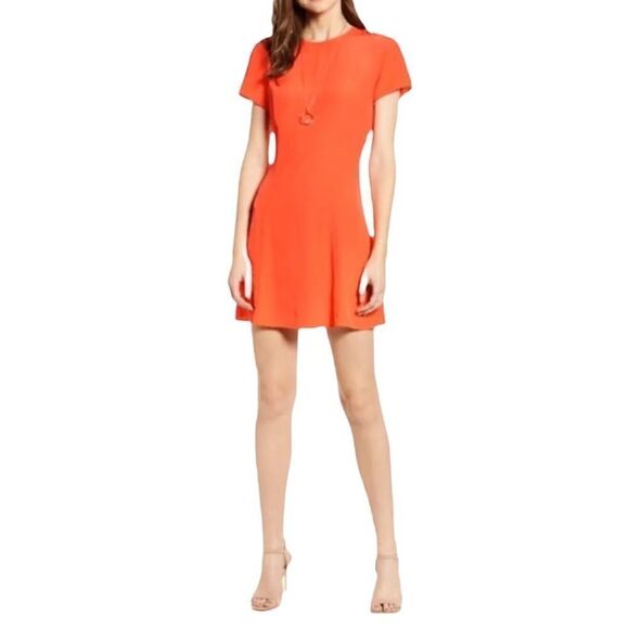 Something Navy Neon Coral Dress - Picture 1 of 16